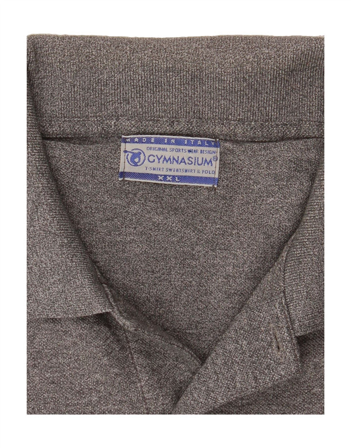 VINTAGE Mens Polo Shirt 2XL Grey Vintage Vintage and Second-Hand Vintage from Messina Hembry 