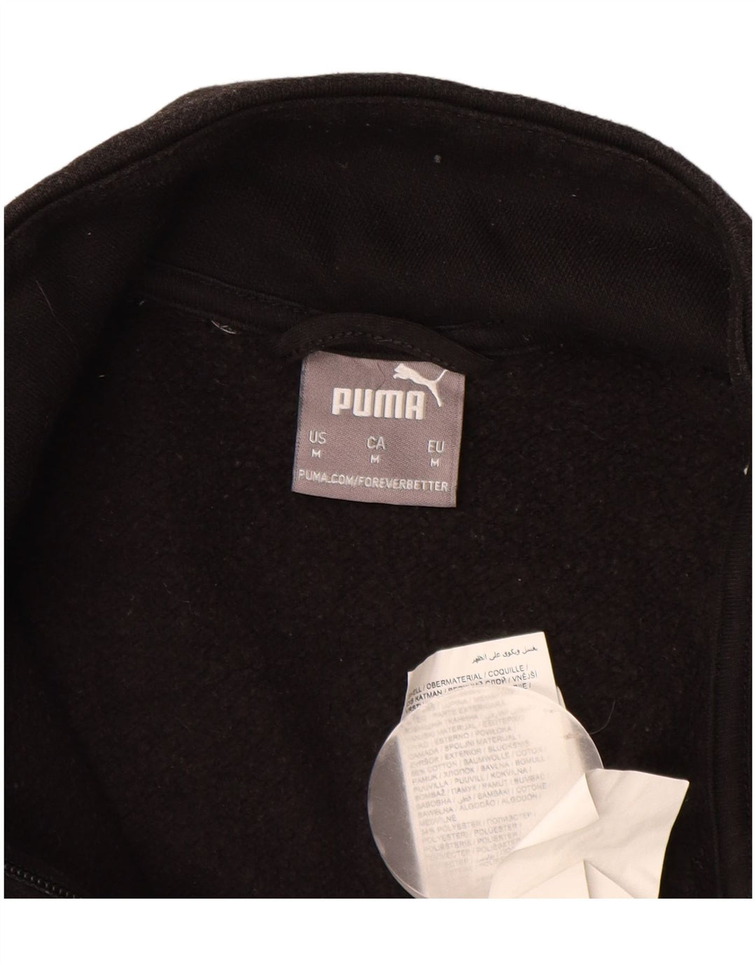 PUMA Træningsdragt til mænd Topjakke Medium Sort Colourblock Bomuld