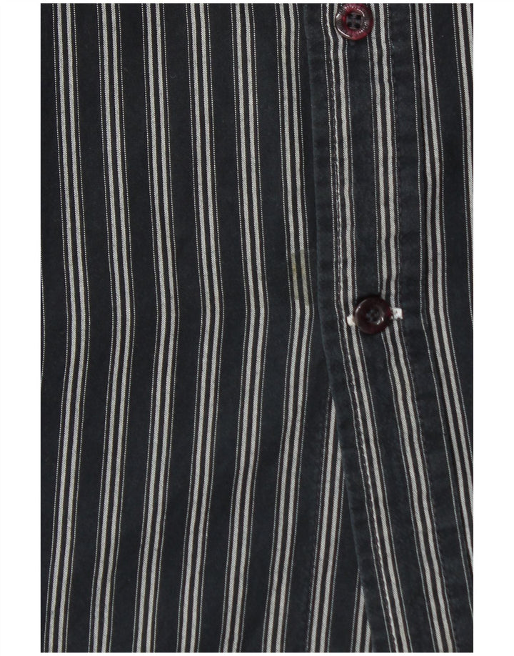 MUSTANG Herreskjorte Stor sortstribet bomuld