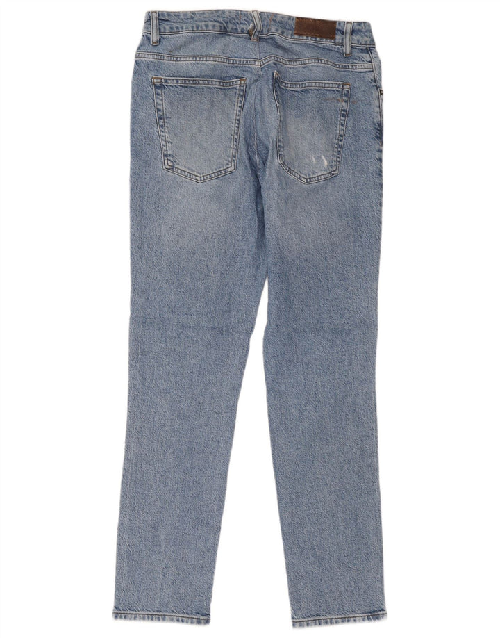 Reiss Herre Distressed Slim Jeans W32 L30 Blå Bomuld