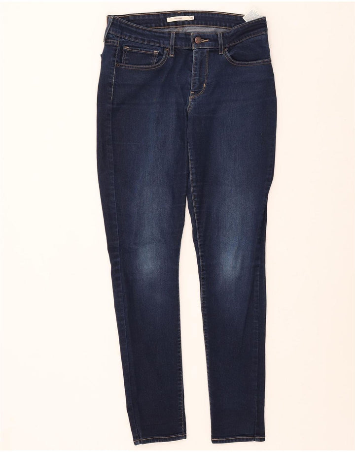 LEVI'S Dame 711 Skinny Jeans W30 L32 Marineblå Bomuld