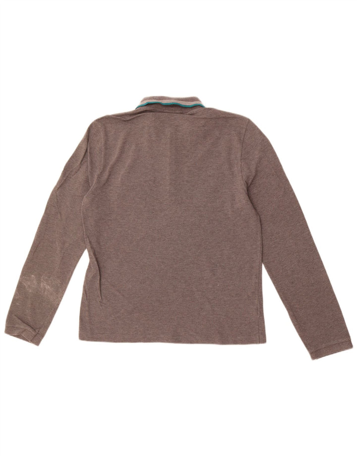 Lacoste Langærmet Poloskjorte til mænd Størrelse 4 Medium Grå Bomuld