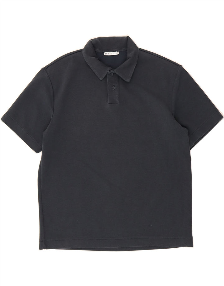 ZARA Mens Polo Shirt Medium Grey Vintage Zara and Second-Hand Zara from Messina Hembry 