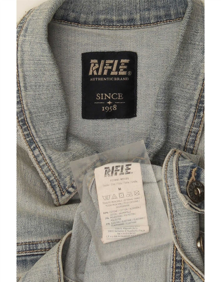 Rifle Herre Denim Gilet UK 38 Medium Blue Cotton