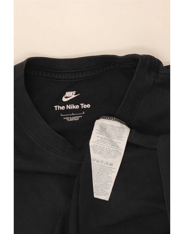 Nike T-shirt top til mænd, stor sort bomuld