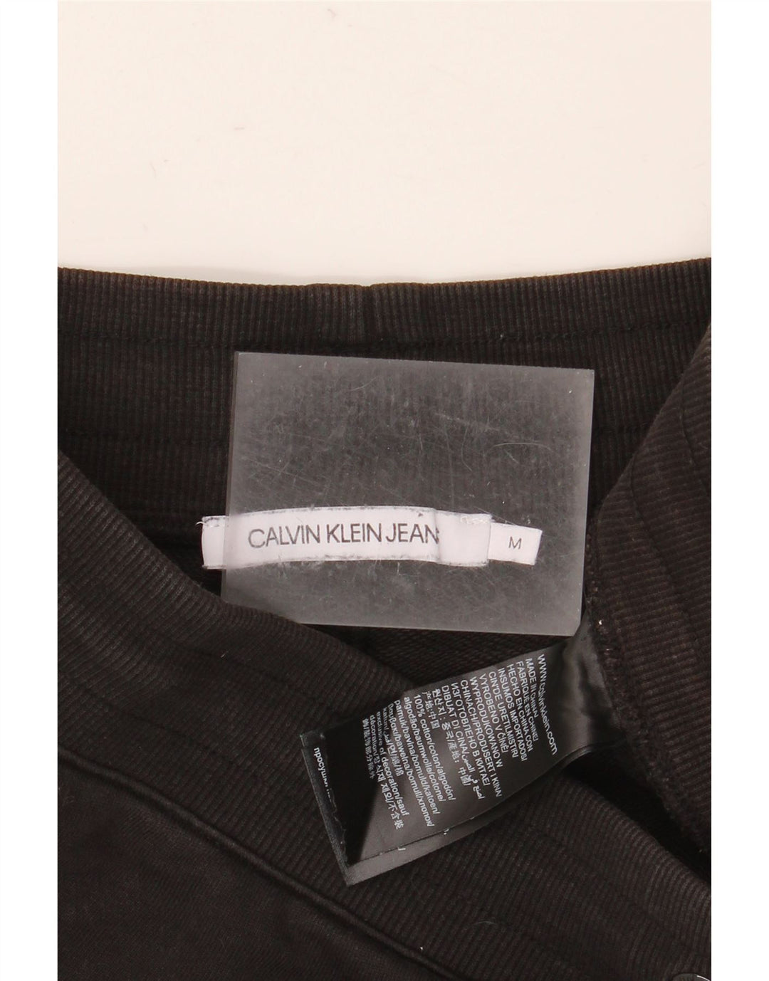 Calvin Klein Graphic Sports Shorts til kvinder UK 14 Medium Black Bomuld