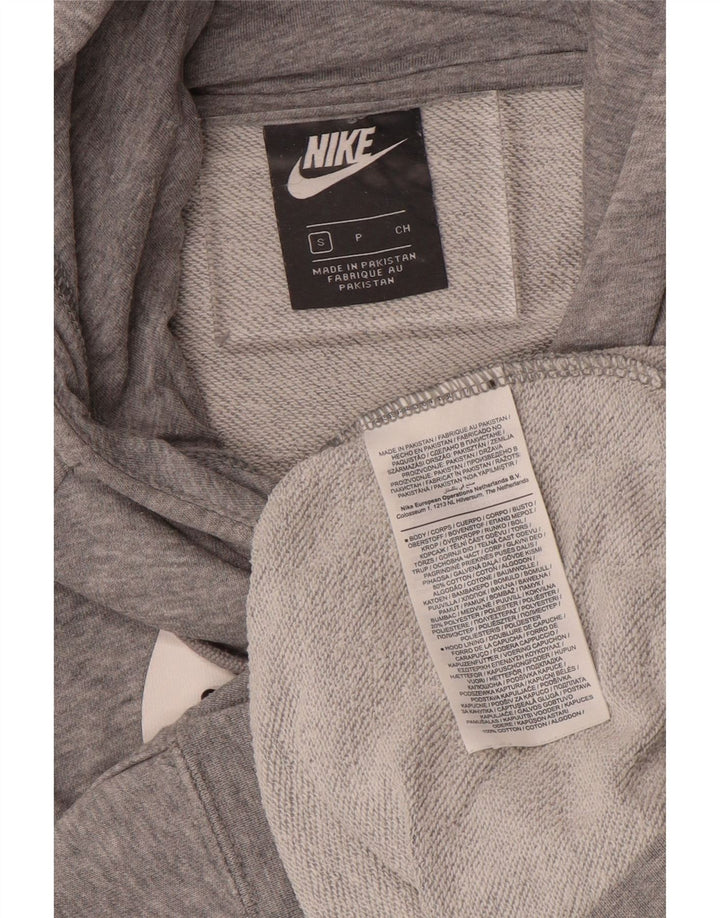 NIKE Grafisk hættetrøje til mænd, lille grå flækket bomuld
