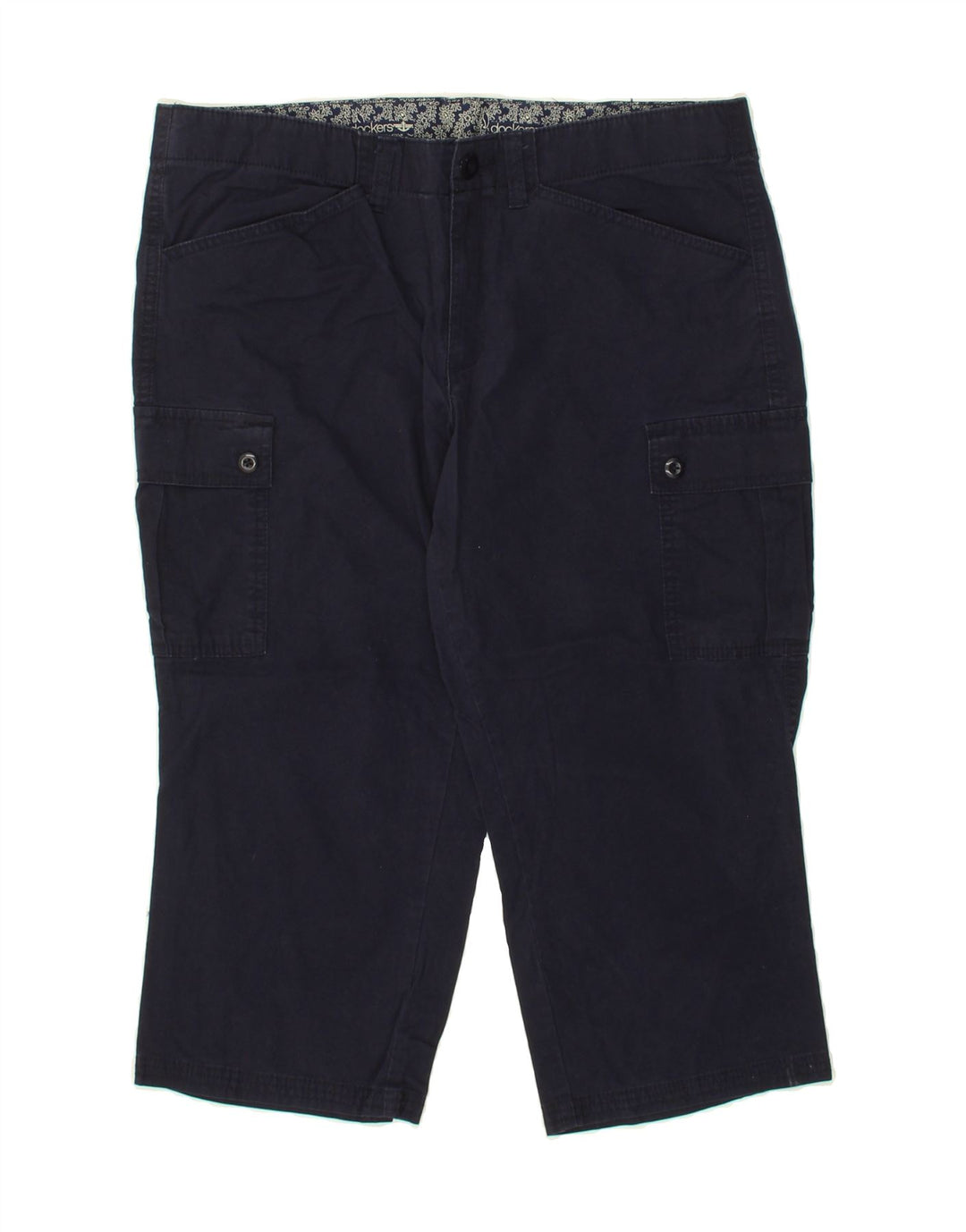 DOCKERS Womens Capri Cargo Trousers W36 L20 Navy Blue Vintage Dockers and Second-Hand Dockers from Messina Hembry 