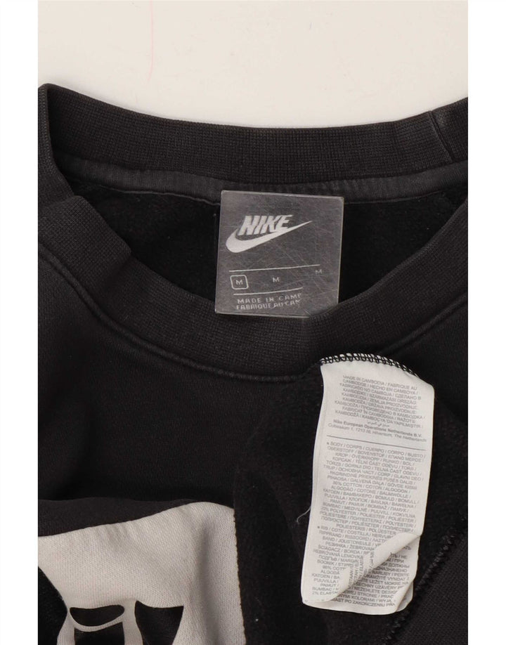 Nike Herre grafisk sweatshirt Jumper Medium Sort Colourblock Bomuld