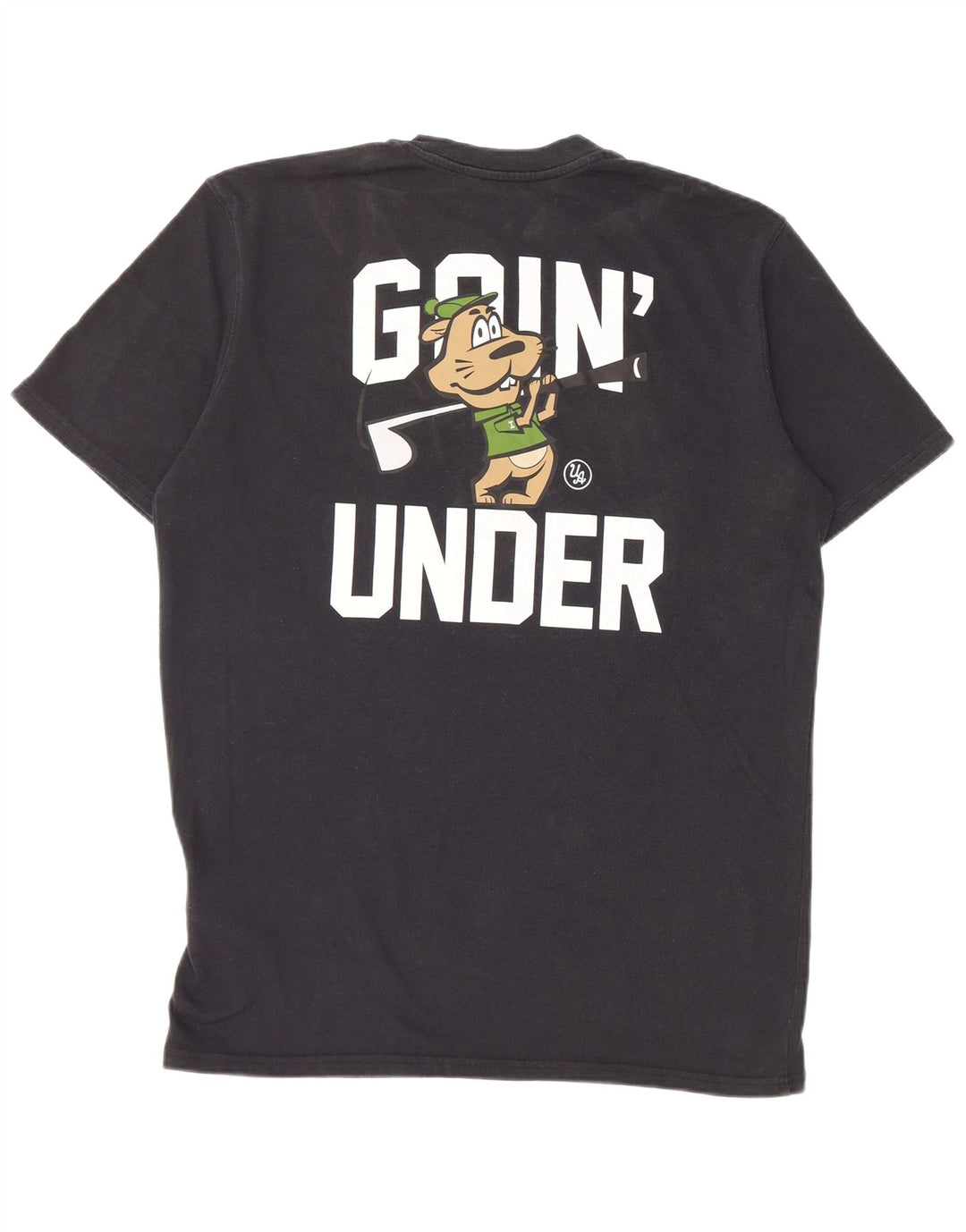 Under Armour Herre grafisk T-shirt Top Medium Sort Bomuld