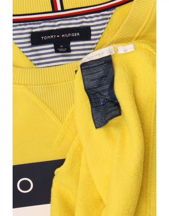 Tommy Hilfiger Herre Grafisk Sweatshirt Jumper Medium Gul Bomuld