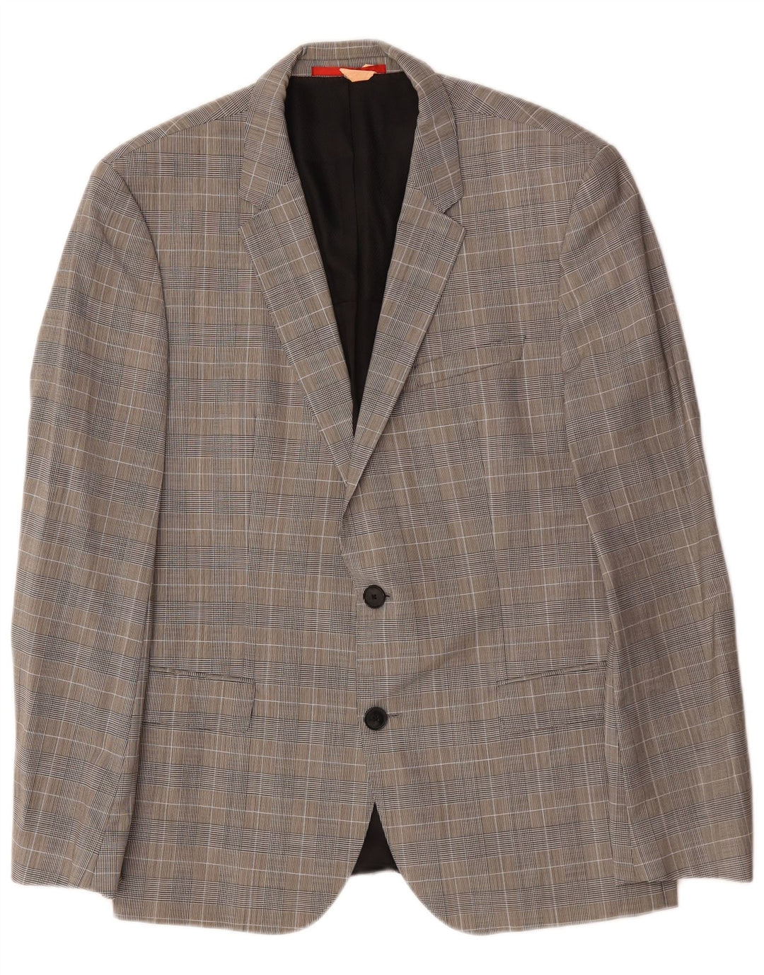 Hugo Boss Herre 2-knaps blazerjakke EU 52 XL Grå Houndstooth Uld