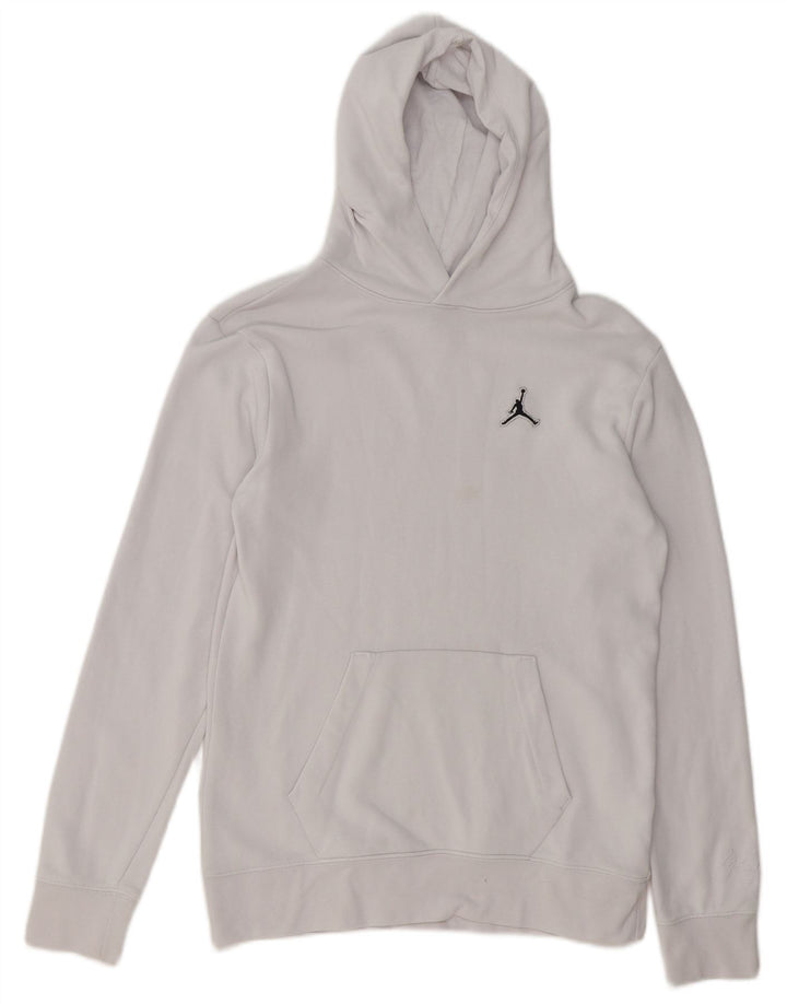 JORDAN Boys Hoodie Jumper 13-14 Years XL  White