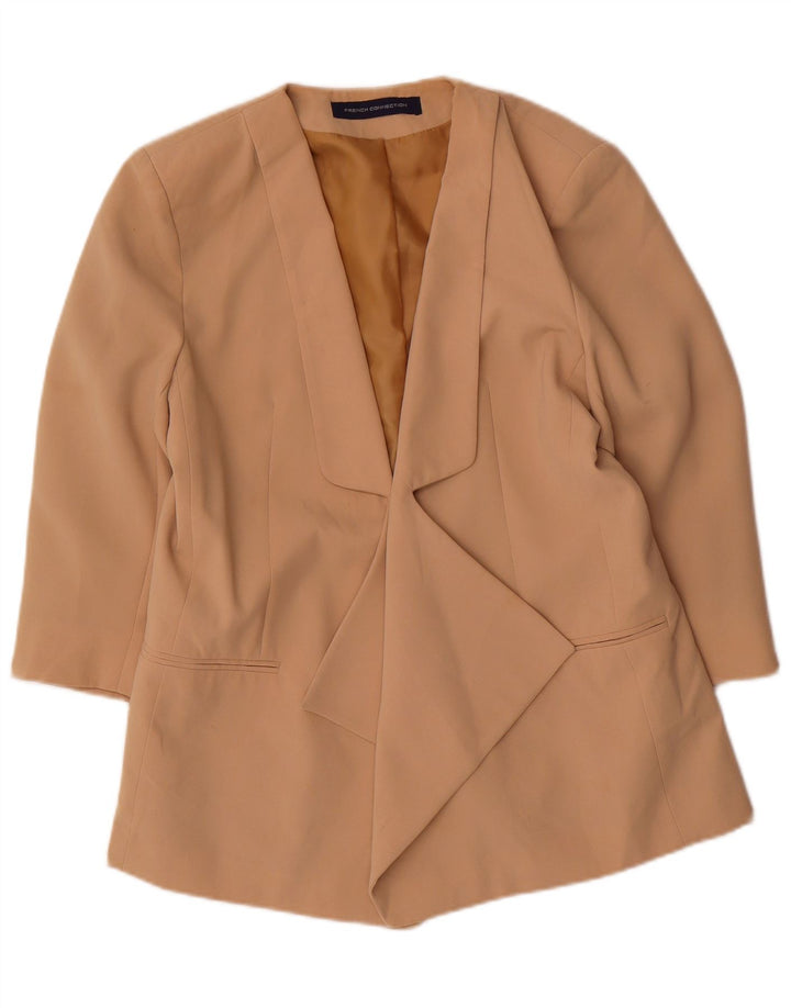 French Connection Dame 3/4-ærmet blazerjakke UK 14 Medium Beige