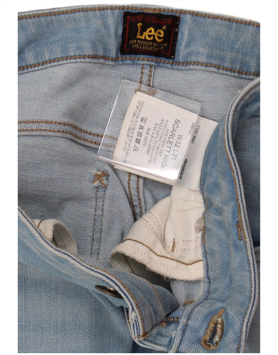 LEE Dame Scarlett High Skinny Jeans W32 L28 Blå Bomuld