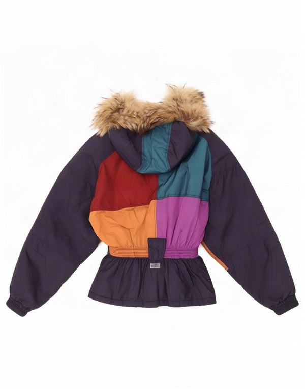 Gigi Rizzi Dame Windbreaker Jacket IT 42 Medium Navy Blue Colourblock