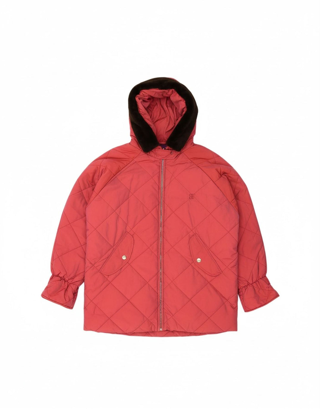 BELFE & BELFE Womens Oversized Hooded Padded Jacket IT 46 Large Pink