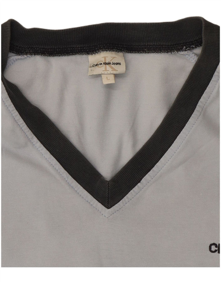 CALVIN KLEIN JEANS Grafisk T-shirt Herre Top Stor Blå