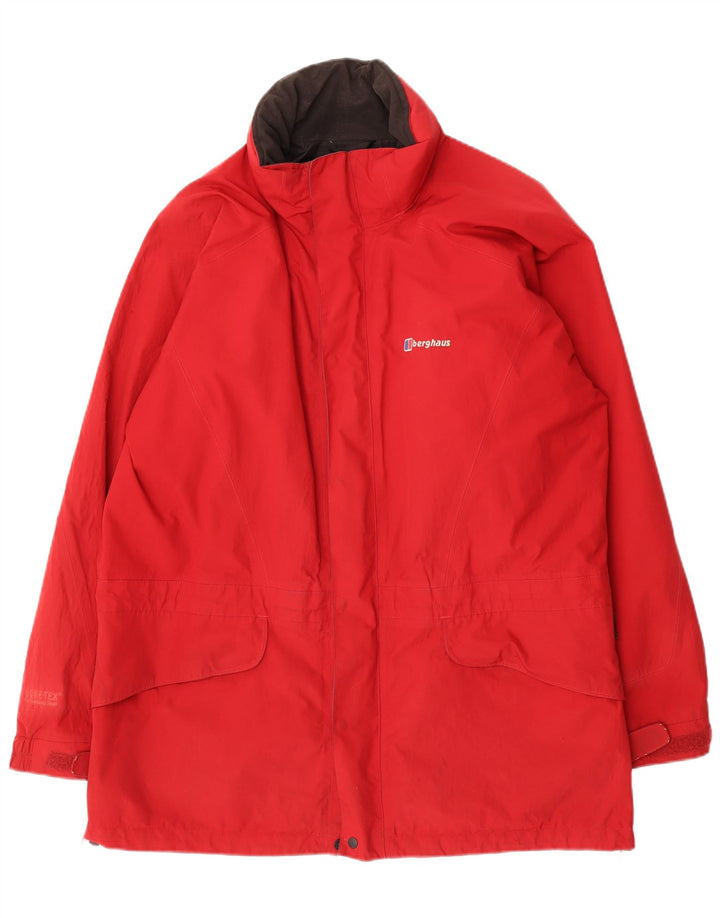 Berghaus Regnfrakke til mænd UK 42 XL Rød Nylon