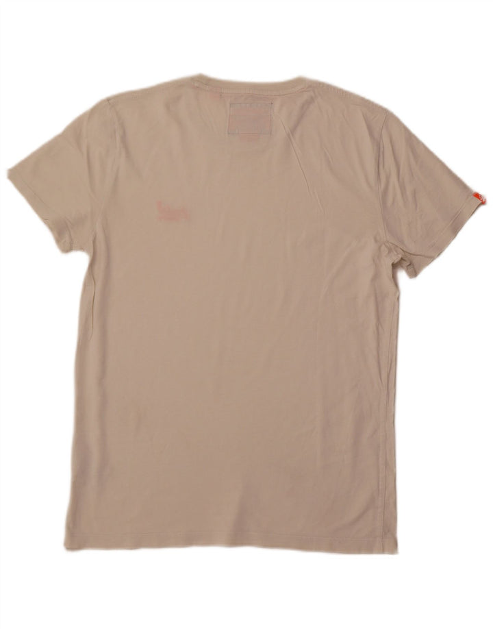 SUPERDRY T-shirt top til mænd Stor hvid bomuld