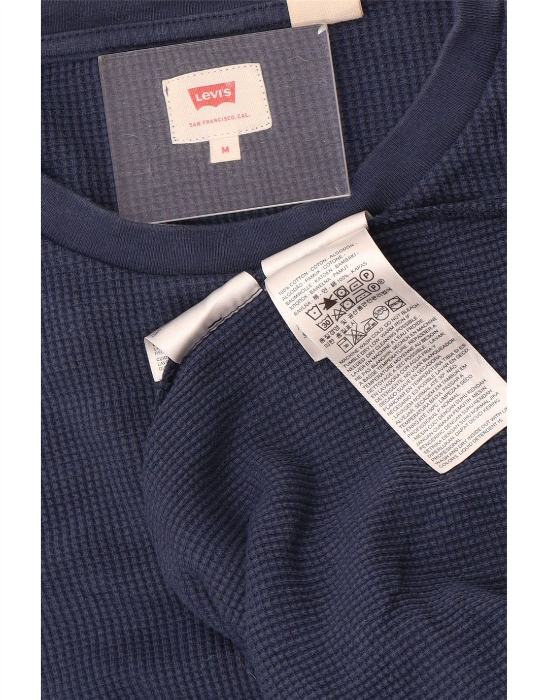 Levi's Herre Top Langærmet Medium Navyblå Bomuld