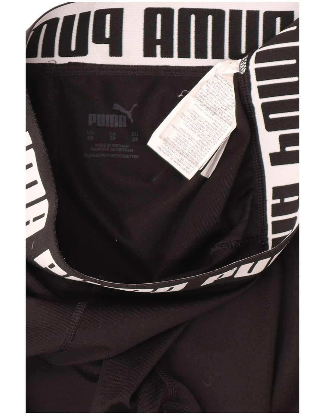 PUMA Womens Graphic Leggings UK 4 XS Black Polyester