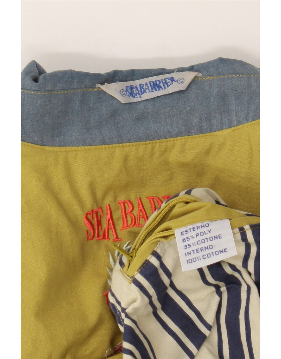 Sea Barrier Herre Windbreaker Jacket UK 36 Small Yellow Colourblock
