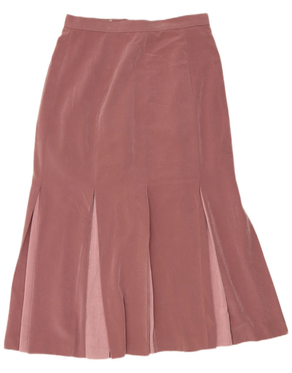 Jaques Vert Kvinder plisseret A-line nederdel UK 14 Medium W28 Pink Colourblock