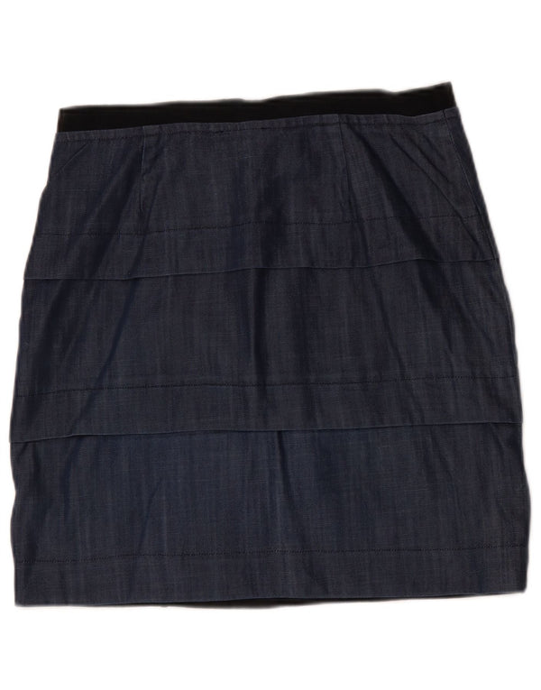 Max&Co. Womens Peplum Skirt Large W32  Navy Blue Viscose