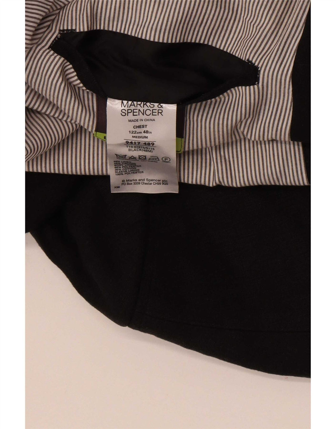 Marks & Spencer Herre 2-knaps blazerjakke UK 48 2XL Sort hør