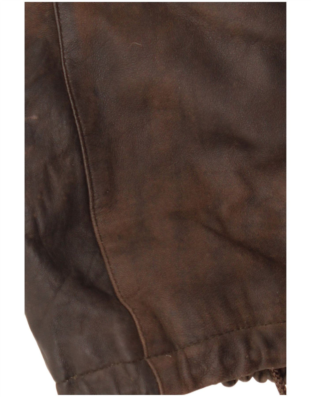 VINTAGE Læderfrakke med hætte til kvinder EU 38 medium brunt læder