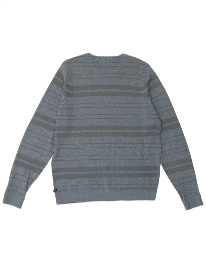 Marks & Spencer Herre Blue Harbor Crew Neck Jumper Sweater Medium stribet