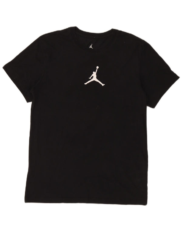 Jordan Herre Dri Fit T-Shirt Top Medium Sort Bomuld