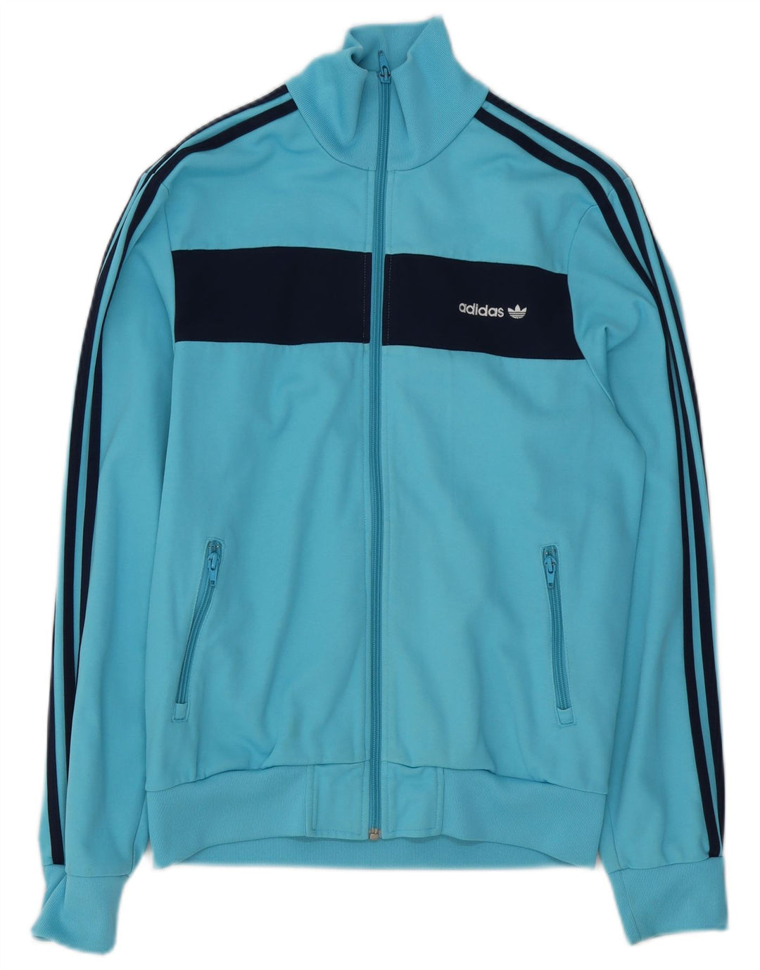 Adidas Træningsdragt til mænd Topjakke Medium Blue Colourblock Bomuld