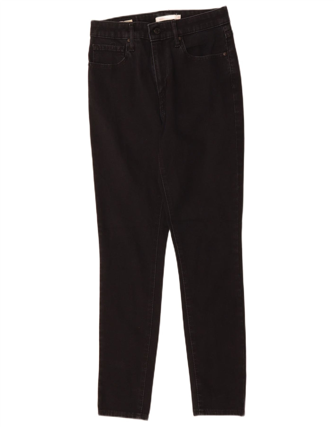 LEVI'S Dame 721 Skinny Jeans med høj talje W28 L28 sort bomuld