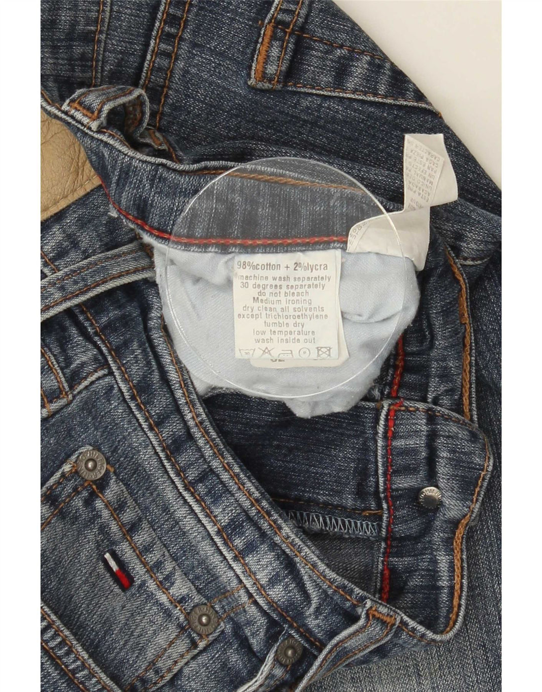 Tommy Hilfiger Dame Hipster Flared Jeans W32 L32 Blå Bomuld