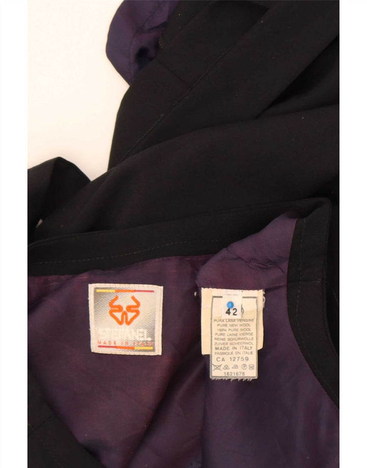 Stefanel Dame Skede Kjole IT 42 Medium Sort Ny Uld