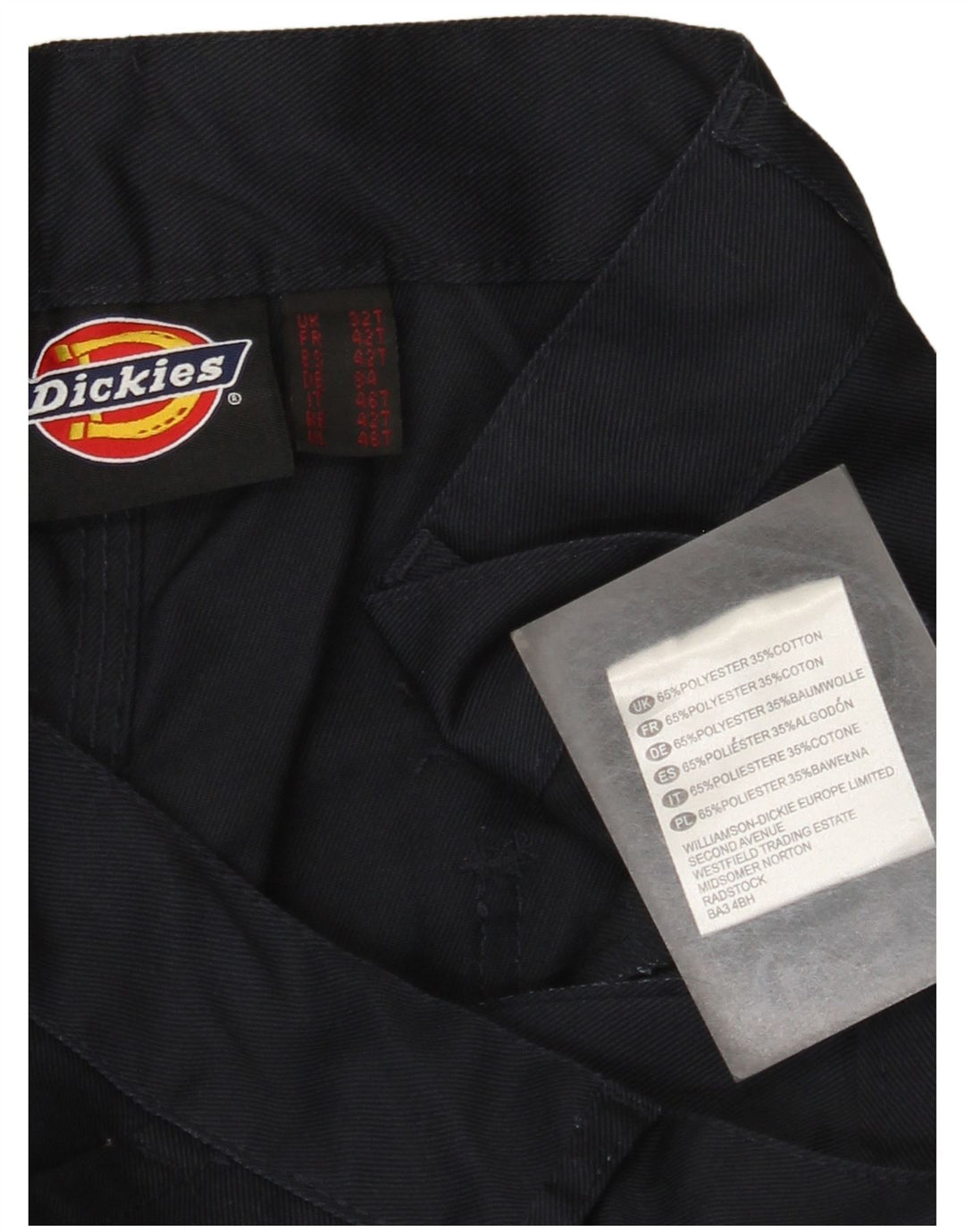 Dickies Straight Cargo bukser til mænd W32 L30 Marineblå polyester