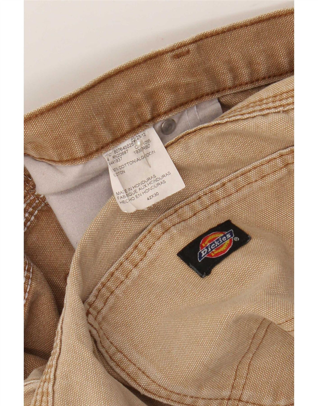 Dickies Herre Straight Cargo Bukser W42 L30 Beige Bomuld