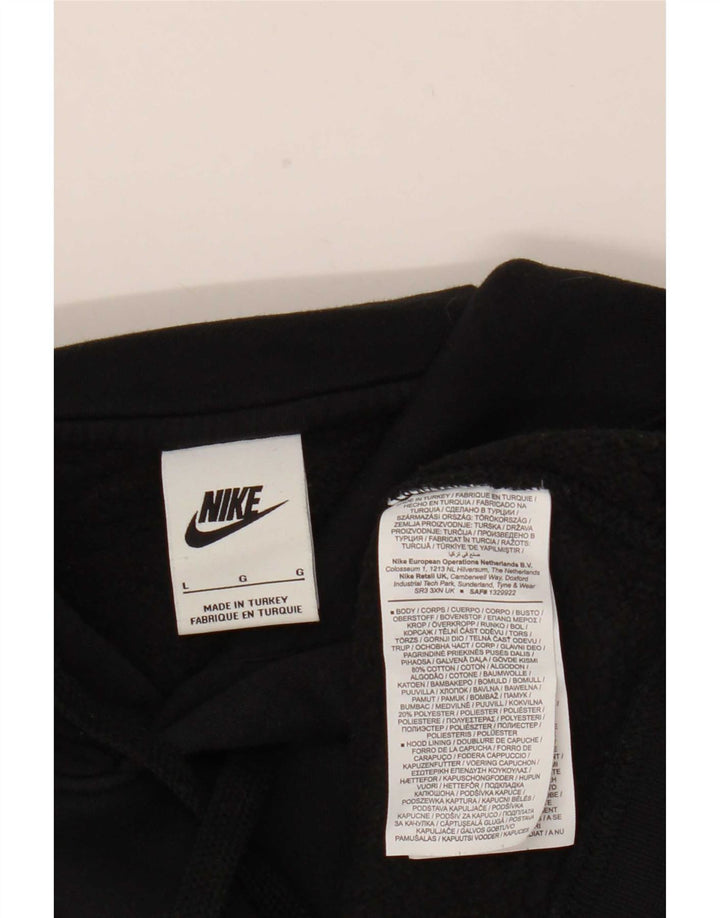 Nike grafisk hættetrøje til mænd, stor sort bomuld