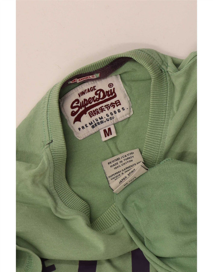 Superdry Grafisk T-shirt til mænd, mellemgrøn bomuld