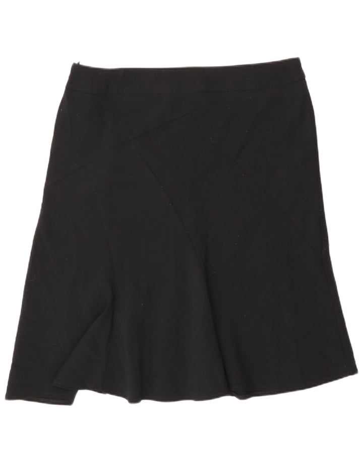 Marks & Spencer A-line nederdel til kvinder UK 14 Large W32 Black Polyester