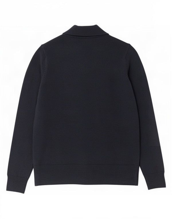 Marks & Spencer Womens Open Cardigan Sweater UK 10 Small Navy Blue Acryl