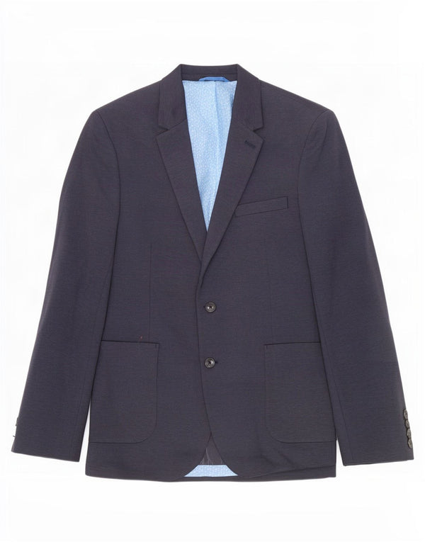 Marks & Spencer Herre 2 Button Slim Blazer Jacket UK 42 Large Navy Blue