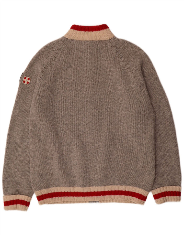 MC NEAL Herre Cardigan Sweater 2XL Grå Uld