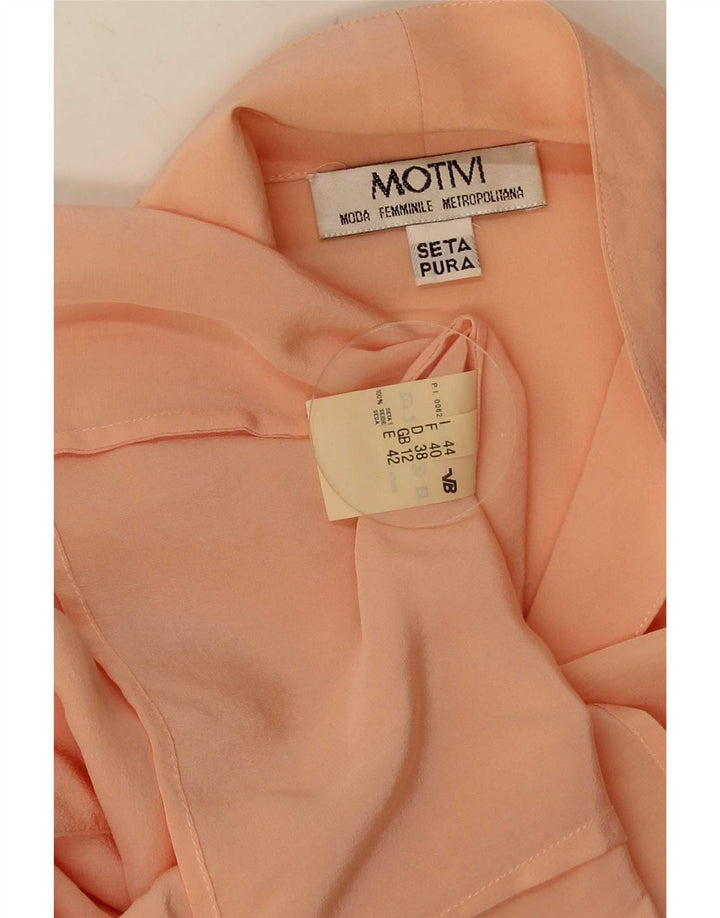 MOTIVI skjortebluse til kvinder UK 12 Medium Pink Silke