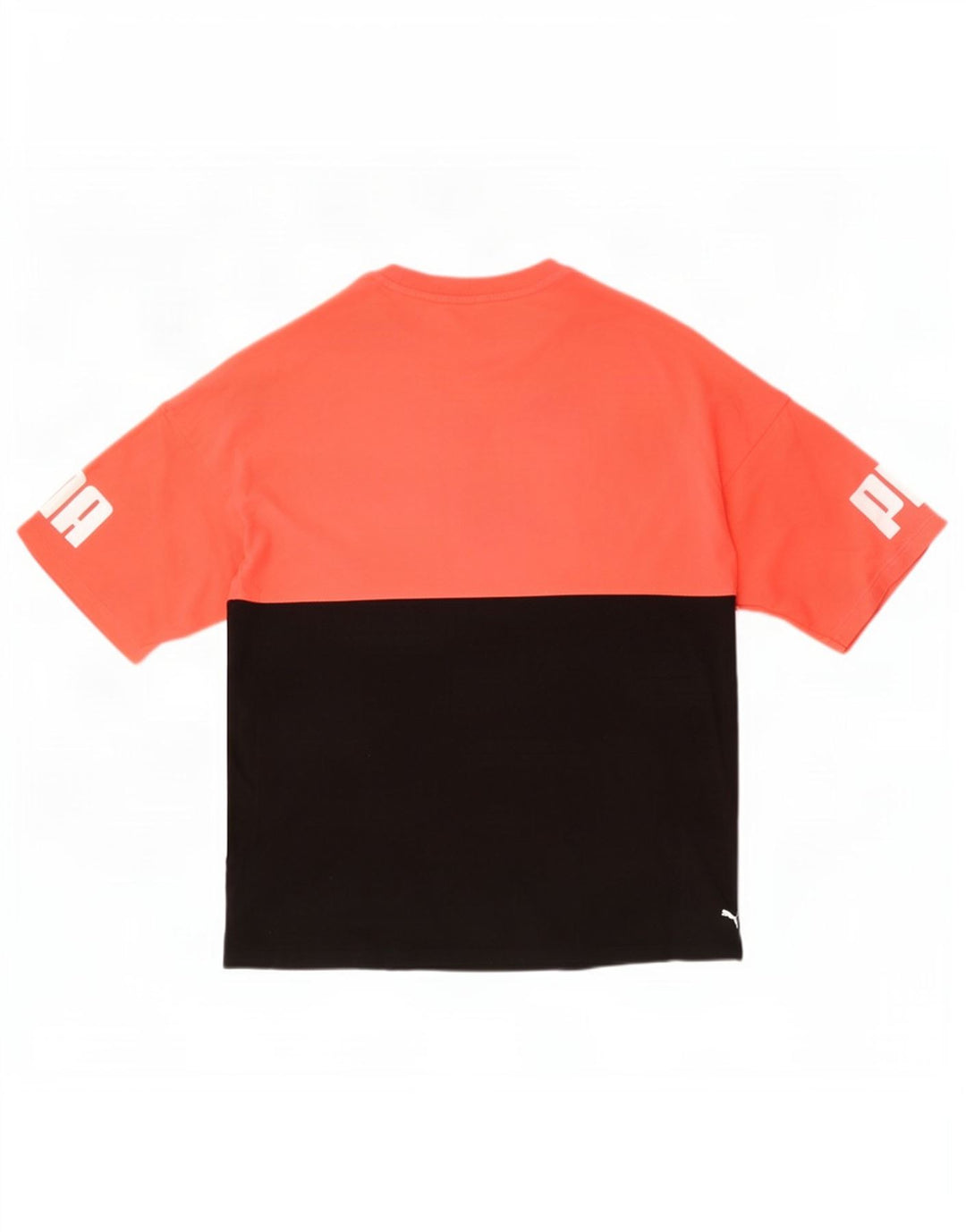 Puma Herre Grafisk T-Shirt Top Stor Sort Colourblock Bomuld