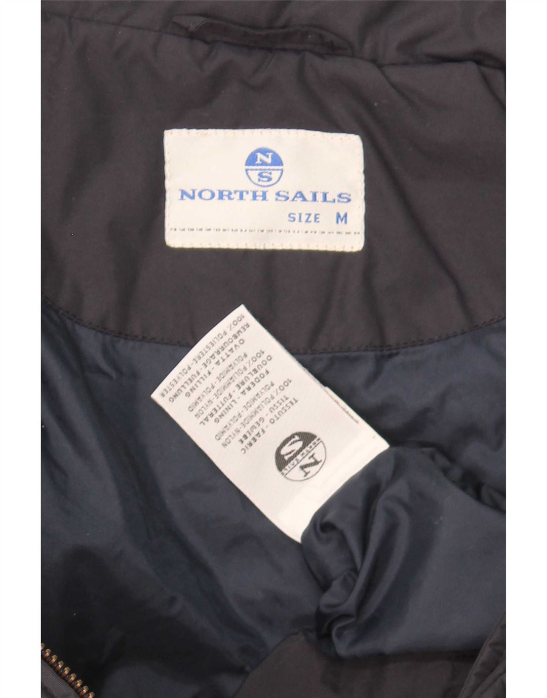 North Sails Herre grafisk polstret jakke UK 38 Mellem marineblå polyamid