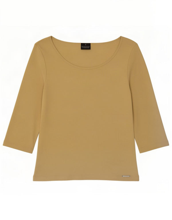 Trussardi Jeans Dame Top 3/4 ærmer UK 14 Large Yellow