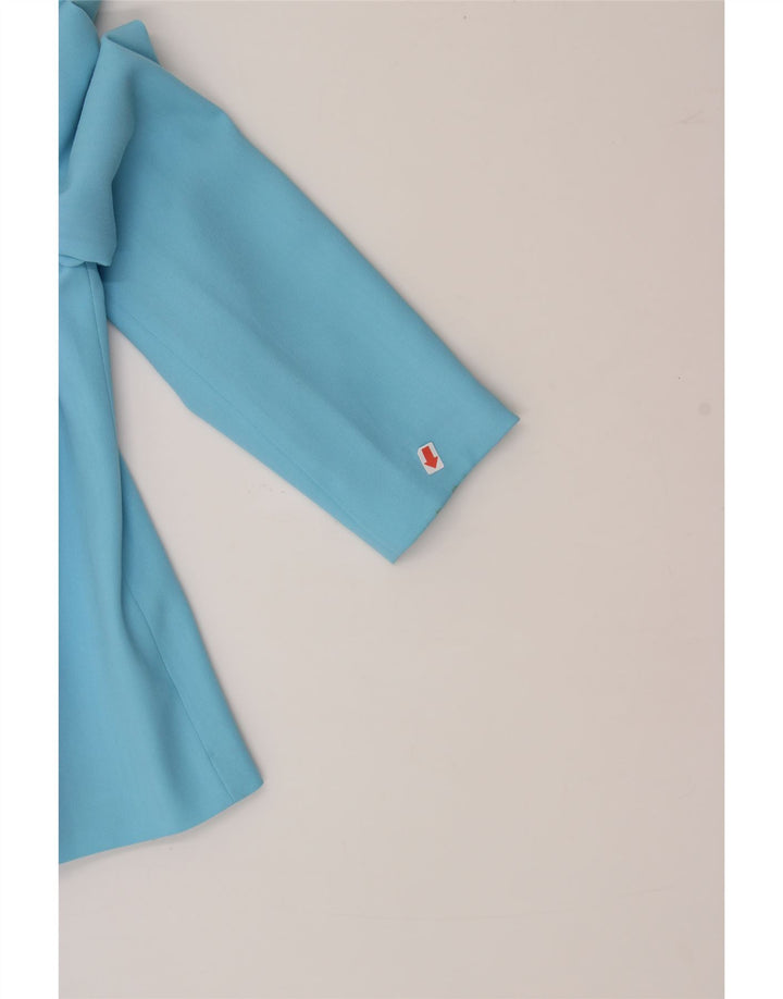 JACQUES VERT Womens 1 Button Blazer Jacket UK 14 Medium Blue Polyester Vintage Jacques Vert and Second-Hand Jacques Vert from Messina Hembry 